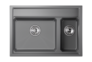 Мойка кухонная Granula Kitchen Space 7302, АЛЮМИНИУМ